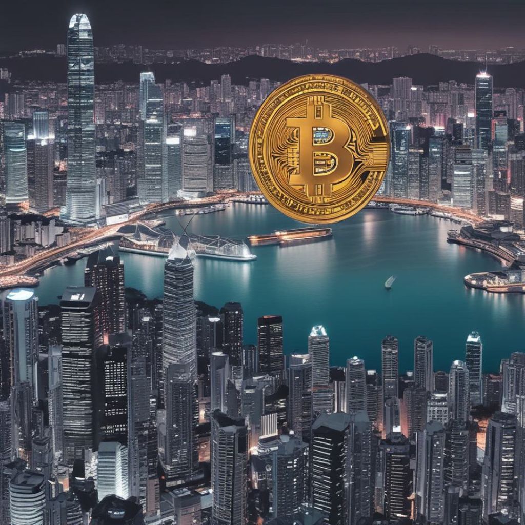 A representation of Bitcoin in Hong Kong