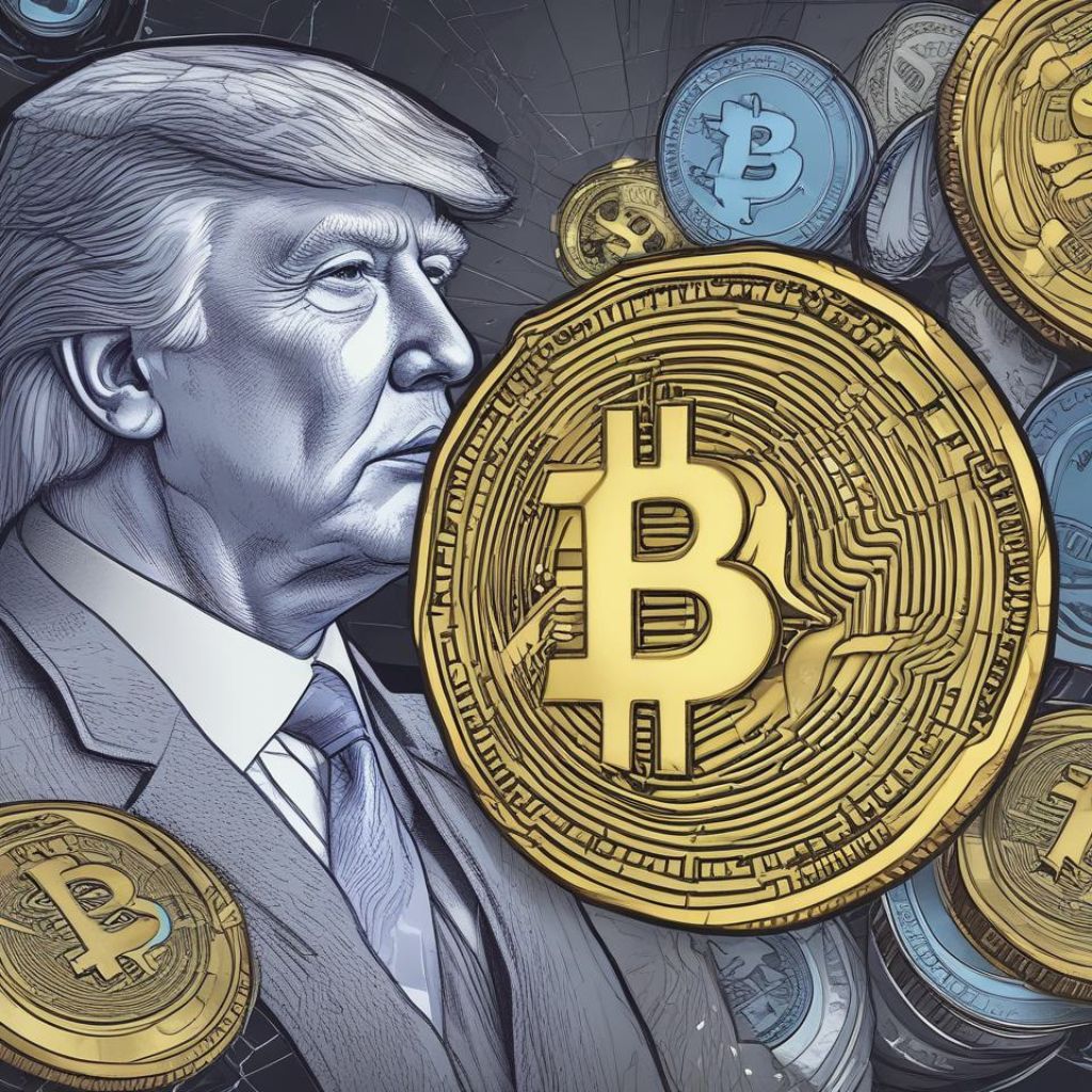 A representation of Donald Trump and Bitcoin