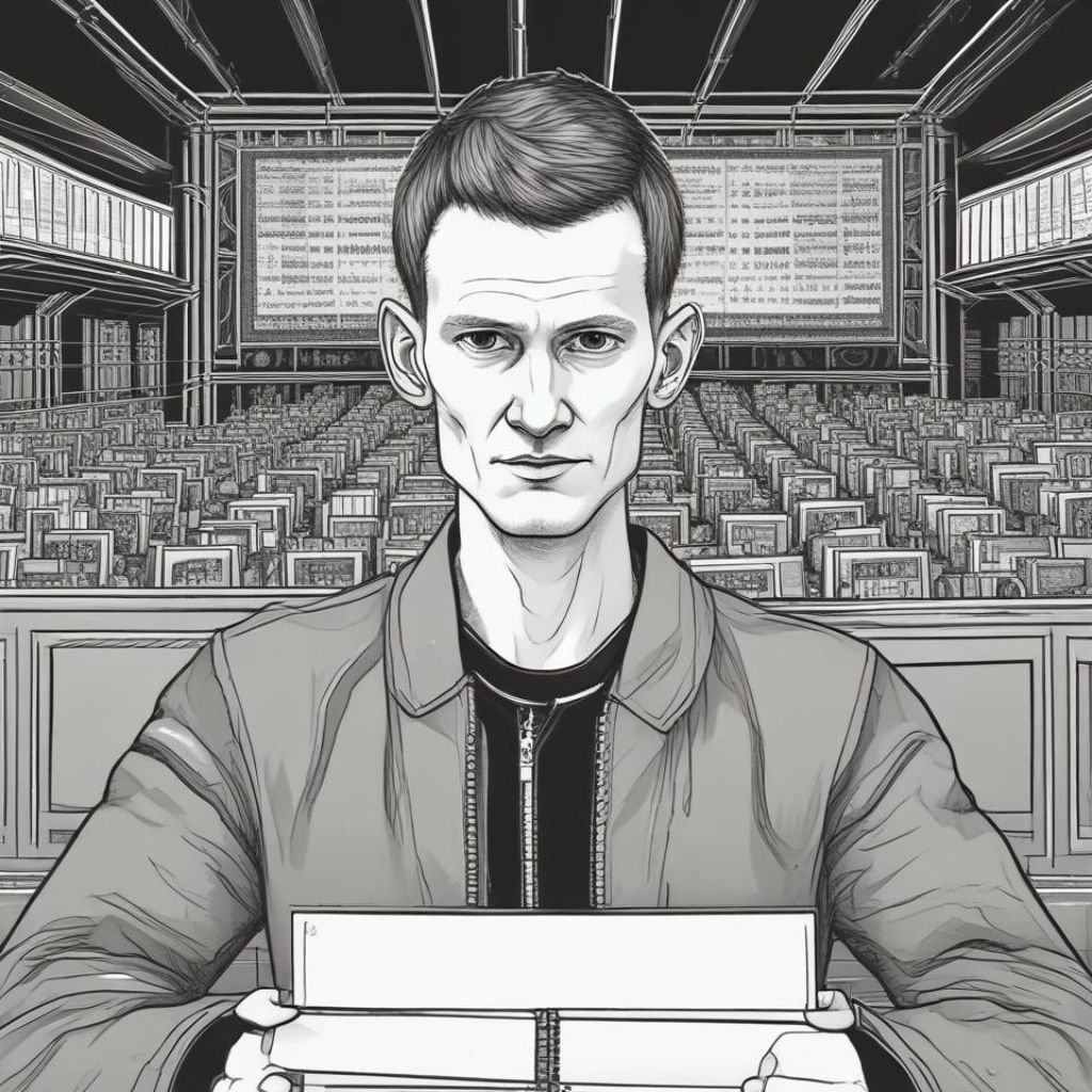 A representation of Vitalik Buterin, Ethereum co-founder