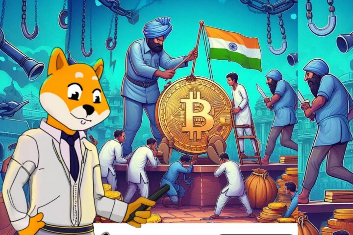 A representation of the Indian government not supporting crypto laws