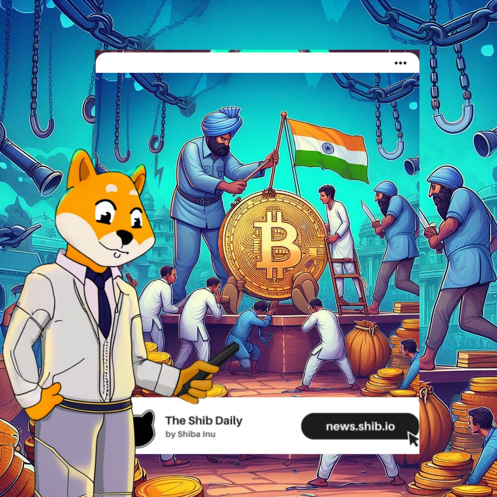 A representation of the Indian government not supporting crypto laws