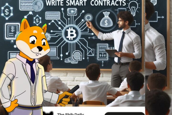 A representational image of writing smart contracts