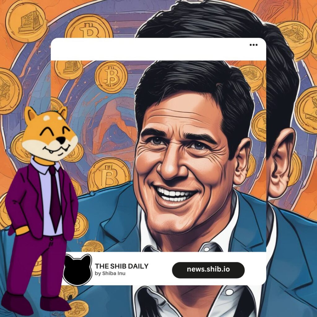 A representational image of Mark Cuban sharing his views on crypto